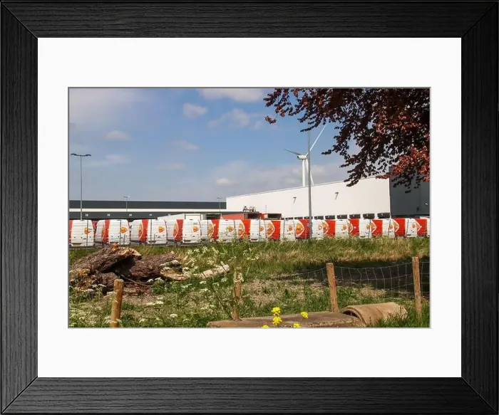 Framed Print : Buses of the PostNL parcel delivery service in Waddinxveen at Doelwijk in the Netherlands Framed Print : Buses of the PostNL parcel delivery service in Waddinxveen at Doelwijk in the Netherlands