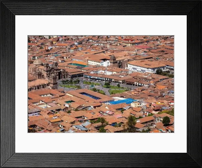 Framed Print : Cusco, View of the centre of Cusco city with the Cathedral, Peru. South America Framed Print : Cusco, View of the centre of Cusco city with the Cathedral, Peru. South America