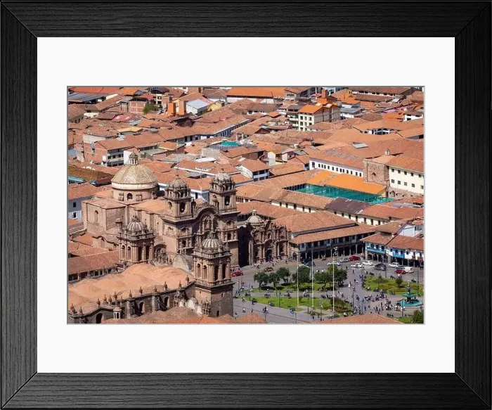 Framed Print : Cusco, View of the centre of Cusco city with the Cathedral, Peru. South America Framed Print : Cusco, View of the centre of Cusco city with the Cathedral, Peru. South America