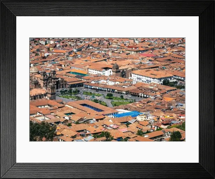 Framed Print : Cusco, View of the centre of Cusco city with the Cathedral, Peru. South America Framed Print : Cusco, View of the centre of Cusco city with the Cathedral, Peru. South America