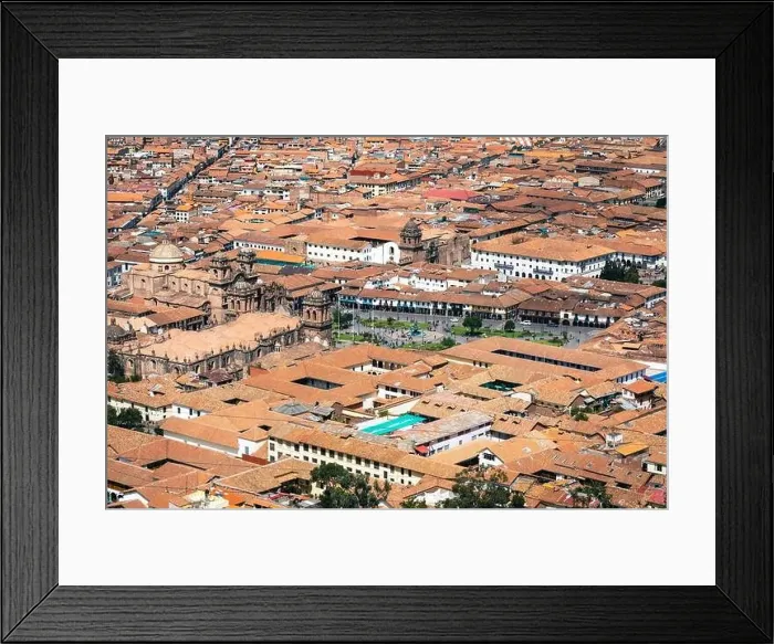 Framed Print : Cusco, View of the centre of Cusco city with the Cathedral, Peru. South America Framed Print : Cusco, View of the centre of Cusco city with the Cathedral, Peru. South America