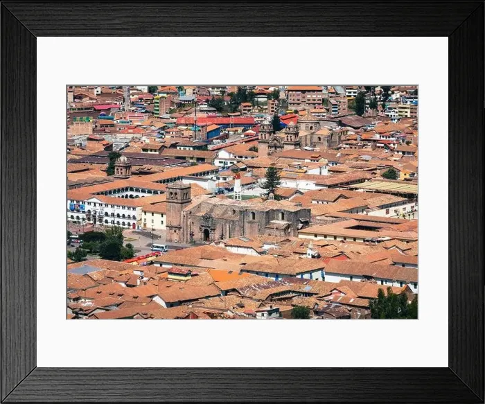 Framed Print : Cusco, View of the centre of Cusco city with the Cathedral, Peru. South America Framed Print : Cusco, View of the centre of Cusco city with the Cathedral, Peru. South America