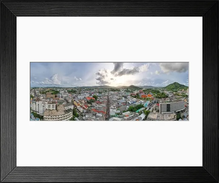 Framed Print : Phuket Thailand on May 22-2022 Aerial view drone photography High angle view of Phuket city Framed Print : Phuket Thailand on May 22-2022 Aerial view drone photography High angle view of Phuket city