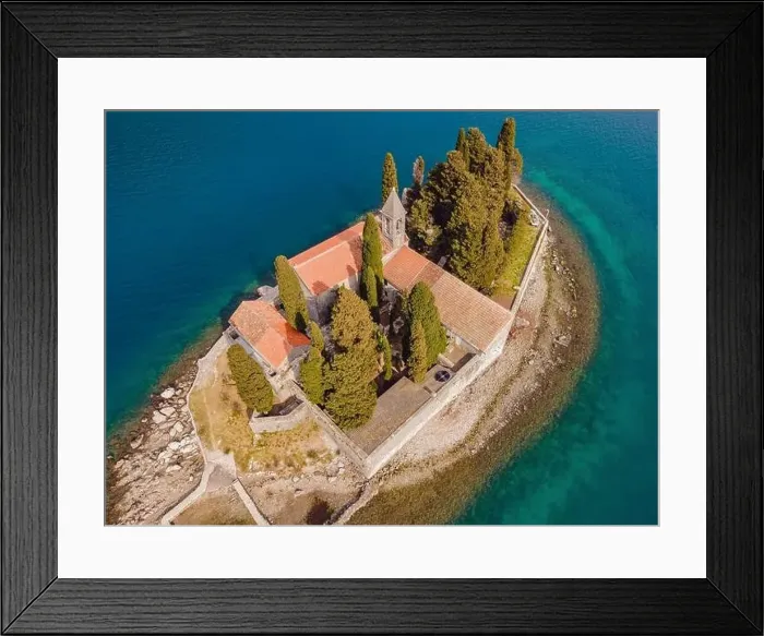 Framed Print : Aerophotography. View from flying drone Framed Print : Aerophotography. View from flying drone
