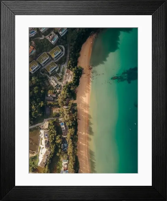 Framed Print : Sunrise Aerial shot in Kamala Beach, Phuket, Thailand, Southeast Asia Framed Print : Sunrise Aerial shot in Kamala Beach, Phuket, Thailand, Southeast Asia