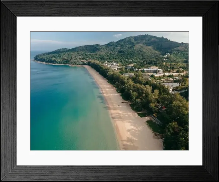 Framed Print : Sunrise Aerial shot in Kamala Beach, Phuket, Thailand, Southeast Asia Framed Print : Sunrise Aerial shot in Kamala Beach, Phuket, Thailand, Southeast Asia