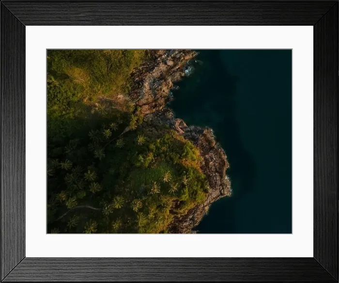 Framed Print : Top down view of a cliff in Phuket, Thailand, Southeast Asia Framed Print : Top down view of a cliff in Phuket, Thailand, Southeast Asia