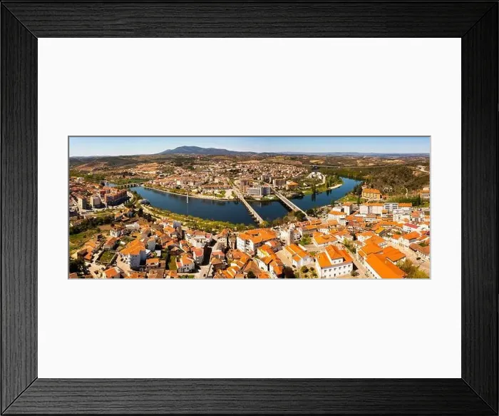 Framed Print : View from drone of Mirandela city, Portugal Framed Print : View from drone of Mirandela city, Portugal