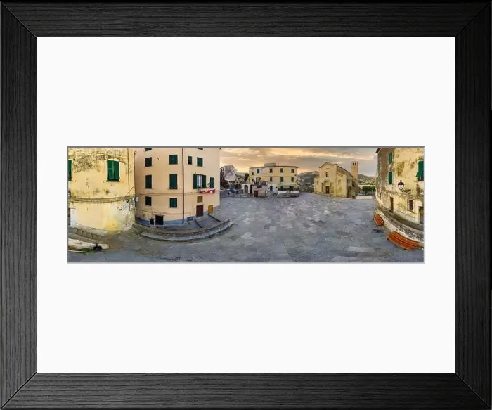 Framed Print : Beautiful panoramic view of Colletta square Framed Print : Beautiful panoramic view of Colletta square