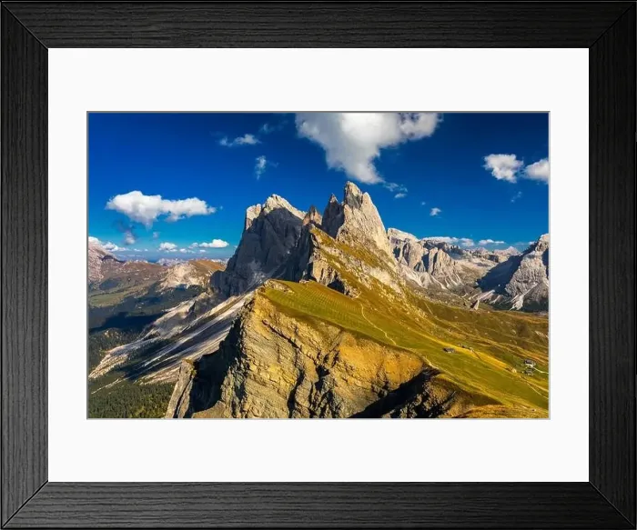 Framed Print : View on Seceda peak. Trentino Alto Adige Framed Print : View on Seceda peak. Trentino Alto Adige
