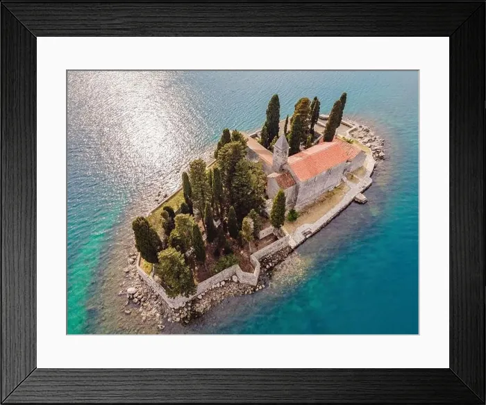 Framed Print : Aerophotography. View from flying drone