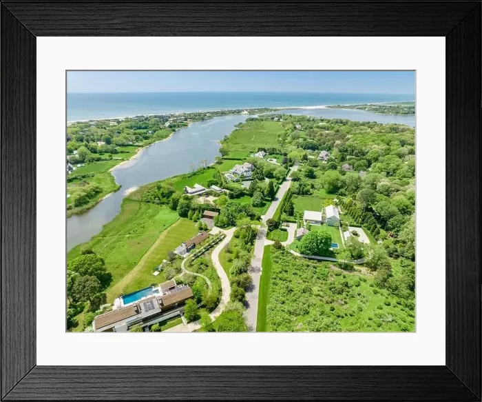 Framed Print : aerial view of Cove Hollow Farm Road Framed Print : aerial view of Cove Hollow Farm Road