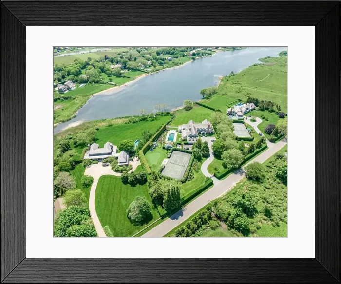 Framed Print : Aerial view of Cove Hollow Farm Road, East Hampton Framed Print : Aerial view of Cove Hollow Farm Road, East Hampton