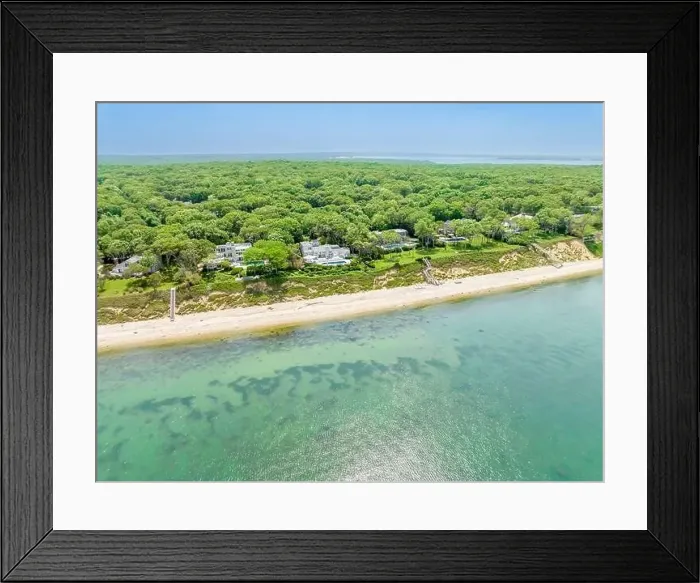 Framed Print : waterfront homes on Hedges Banks Drive and vicinity Framed Print : waterfront homes on Hedges Banks Drive and vicinity