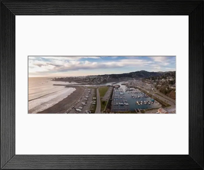 Framed Print : Brookings Oregon harbor and jetty Framed Print : Brookings Oregon harbor and jetty