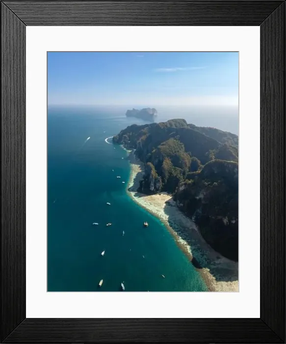 Framed Print : Many boats sailing the turquoise waters of Koh Phi Phi Don, Thailand Framed Print : Many boats sailing the turquoise waters of Koh Phi Phi Don, Thailand