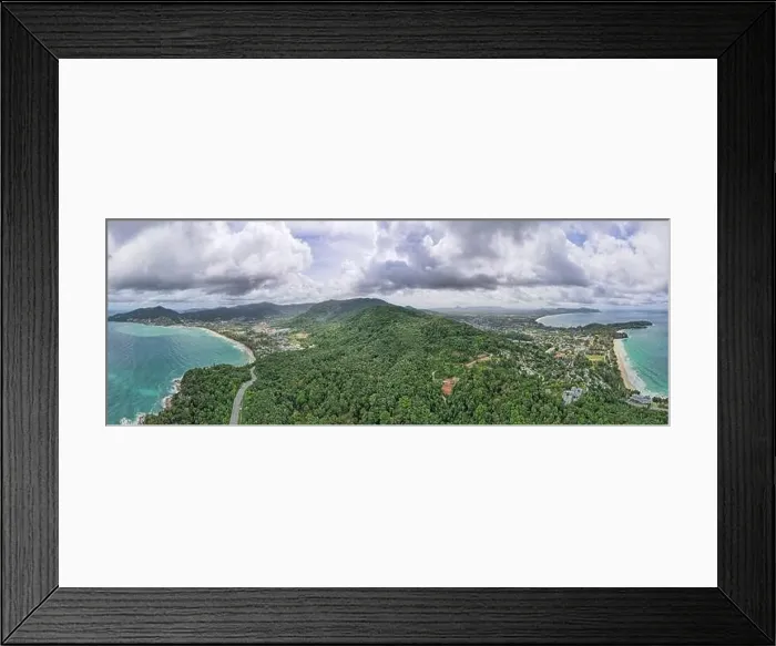 Framed Print : Panorama landscape nature view from Drone camera Framed Print : Panorama landscape nature view from Drone camera