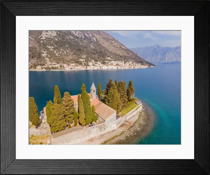 Framed Print : Aerophotography. View from flying drone