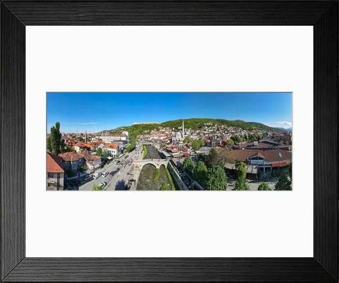 Framed Print : Drone view at the town of Prizren on Kosovo Framed Print : Drone view at the town of Prizren on Kosovo