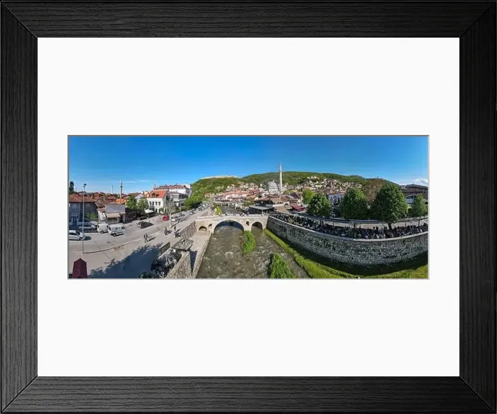 Framed Print : Drone view at the town of Prizren on Kosovo Framed Print : Drone view at the town of Prizren on Kosovo