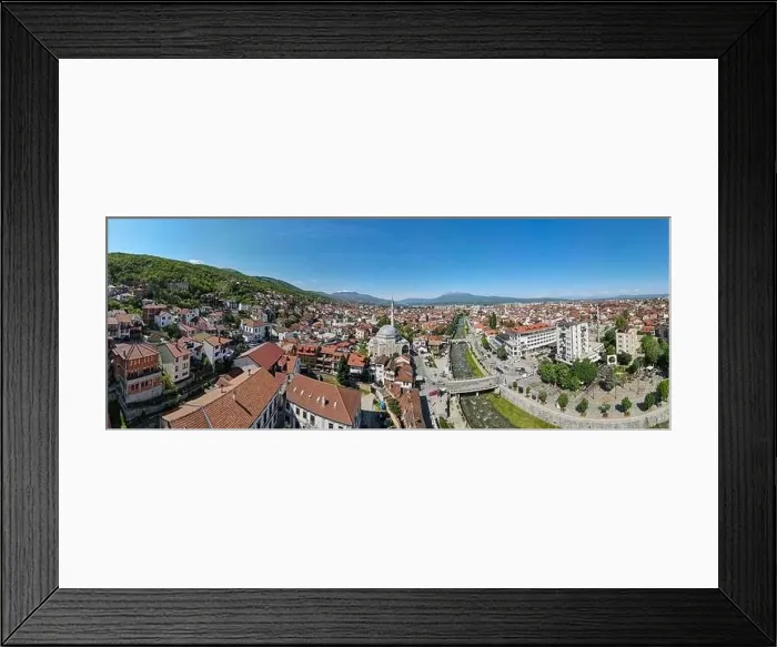 Framed Print : Drone view at the town of Prizren on Kosovo Framed Print : Drone view at the town of Prizren on Kosovo