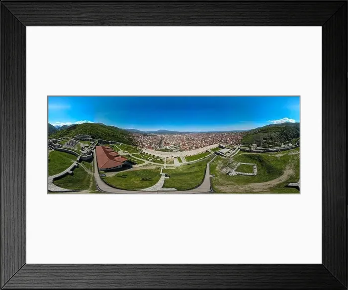 Framed Print : Drone view at the town of Prizren on Kosovo Framed Print : Drone view at the town of Prizren on Kosovo