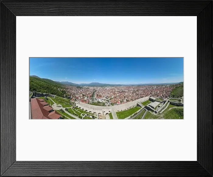 Framed Print : Drone view at the town of Prizren on Kosovo Framed Print : Drone view at the town of Prizren on Kosovo