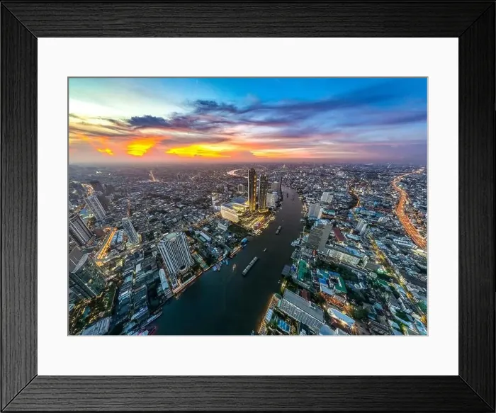 Framed Print : Aerial view of Icon Siam water front building in downtown Bangkok, Thailand Framed Print : Aerial view of Icon Siam water front building in downtown Bangkok, Thailand