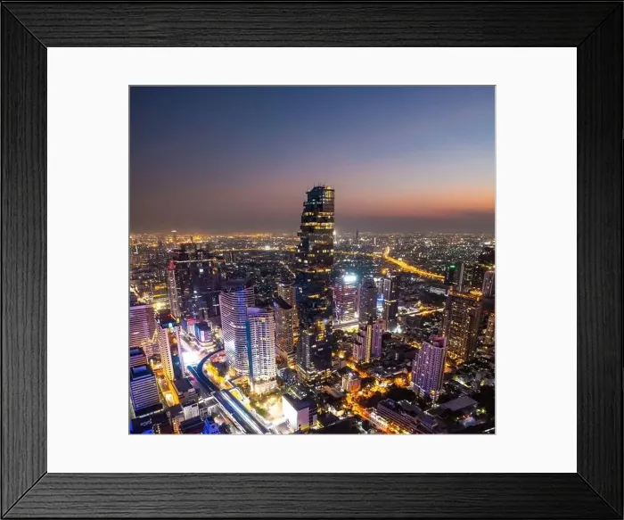 Framed Print : Aerial view of King Power Mahanakhon tower in Sathorn Silom central business district of Bangkok, Thailand Framed Print : Aerial view of King Power Mahanakhon tower in Sathorn Silom central business district of Bangkok, Thailand