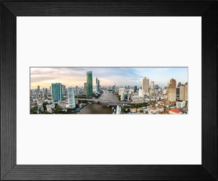 Framed Print : Aerial view of Saphan Taksin district near the Taksin bridge and Chao Phraya river, Bangkok, Thailand Framed Print : Aerial view of Saphan Taksin district near the Taksin bridge and Chao Phraya river, Bangkok, Thailand
