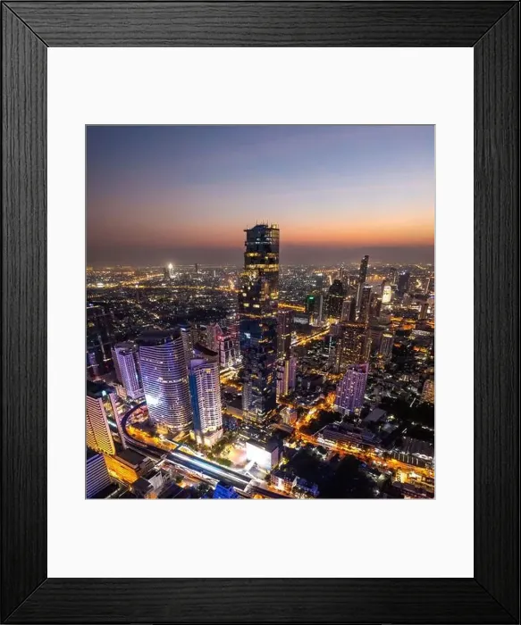 Framed Print : Aerial view of King Power Mahanakhon tower in Sathorn Silom central business district of Bangkok, Thailand Framed Print : Aerial view of King Power Mahanakhon tower in Sathorn Silom central business district of Bangkok, Thailand