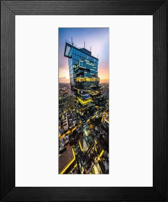 Framed Print : Aerial view of King Power Mahanakhon tower in Sathorn Silom central business district of Bangkok, Thailand Framed Print : Aerial view of King Power Mahanakhon tower in Sathorn Silom central business district of Bangkok, Thailand