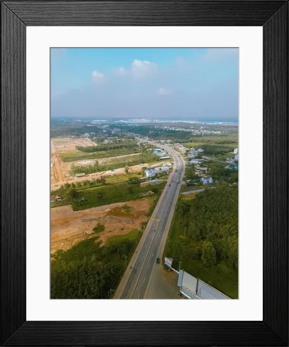 Framed Print : Aerial view of National Route 14 in Binh Phuoc province Framed Print : Aerial view of National Route 14 in Binh Phuoc province