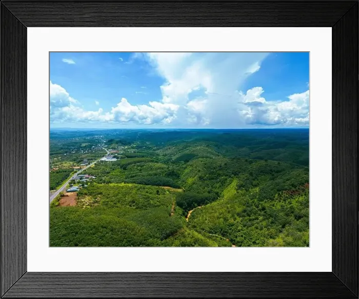 Framed Print : Aerial view of National Route 14 in Binh Phuoc province Framed Print : Aerial view of National Route 14 in Binh Phuoc province