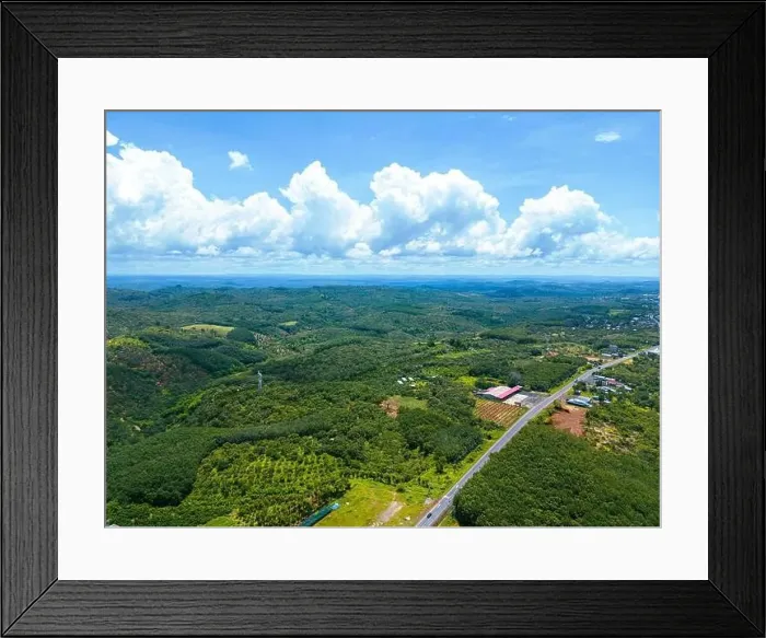 Framed Print : Aerial view of National Route 14 in Binh Phuoc province Framed Print : Aerial view of National Route 14 in Binh Phuoc province