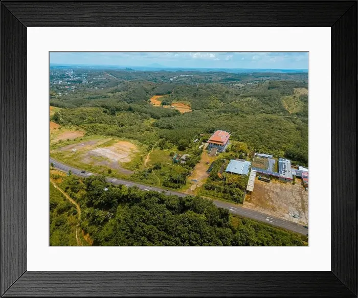 Framed Print : Aerial view of National Route 14 in Binh Phuoc province Framed Print : Aerial view of National Route 14 in Binh Phuoc province