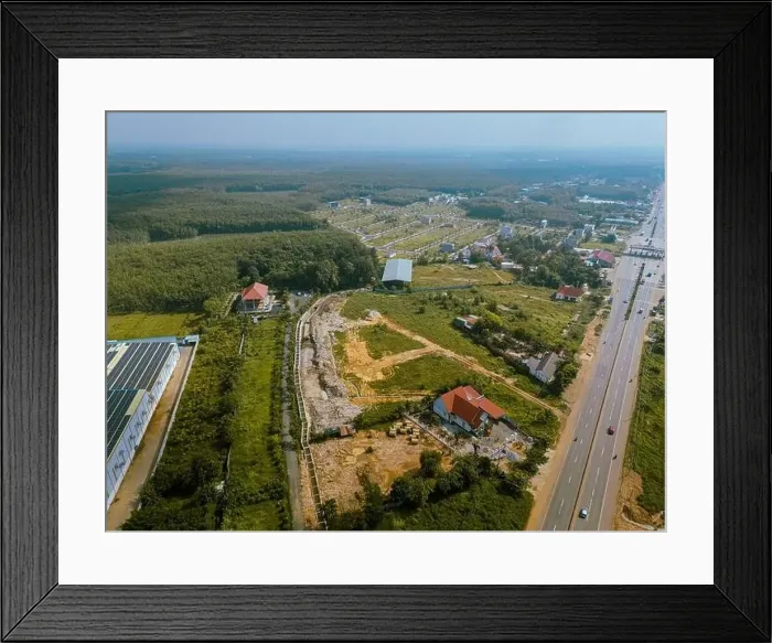 Framed Print : Aerial view of National Route 14 in Binh Phuoc province Framed Print : Aerial view of National Route 14 in Binh Phuoc province