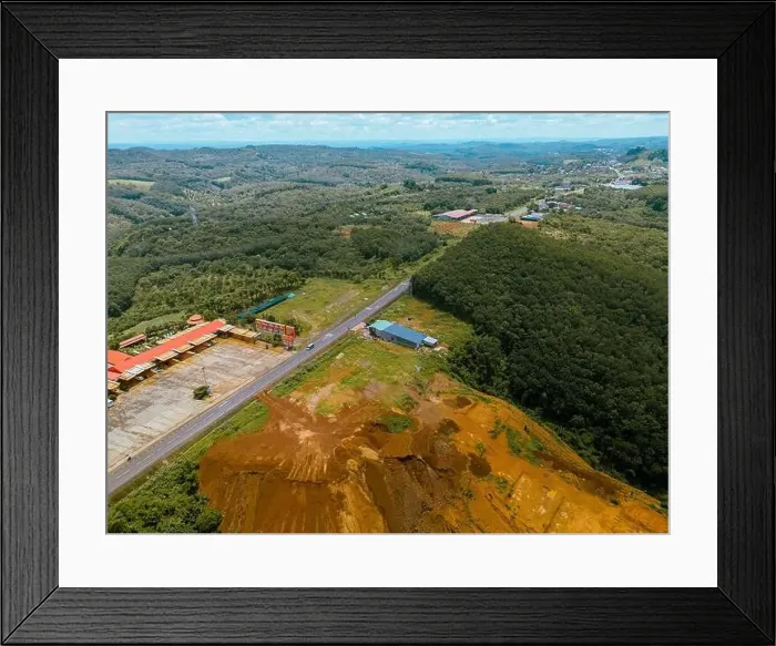 Framed Print : Aerial view of National Route 14 in Binh Phuoc province Framed Print : Aerial view of National Route 14 in Binh Phuoc province