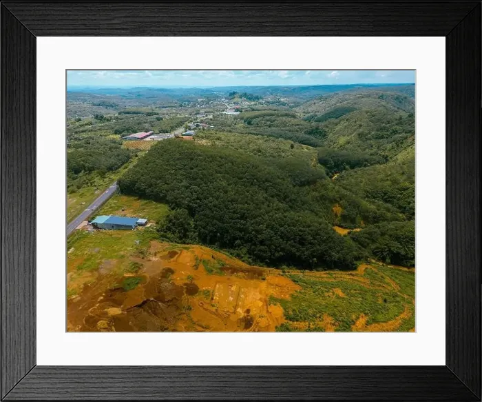 Framed Print : Aerial view of National Route 14 in Binh Phuoc province Framed Print : Aerial view of National Route 14 in Binh Phuoc province