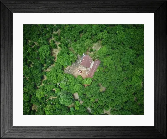 Framed Print : Aerial view of a drone of Long Khanh town, Dong Nai province, Vietnam
