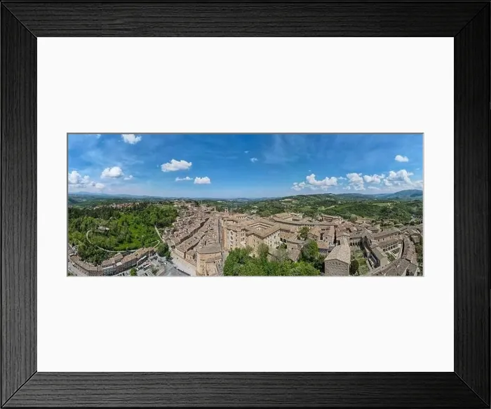 Framed Print : Drone view at Urbino on Italy, Unesco world heritage Framed Print : Drone view at Urbino on Italy, Unesco world heritage
