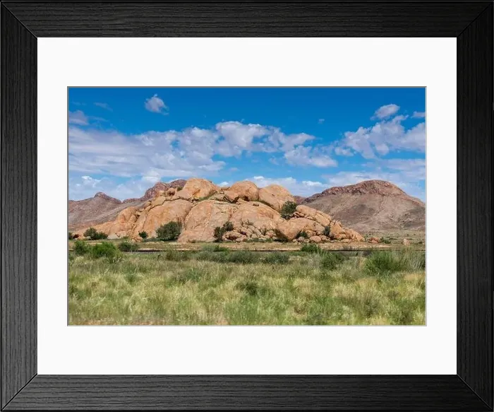 Framed Print : Beautiful view of the African bush. African landscape with trees Framed Print : Beautiful view of the African bush. African landscape with trees