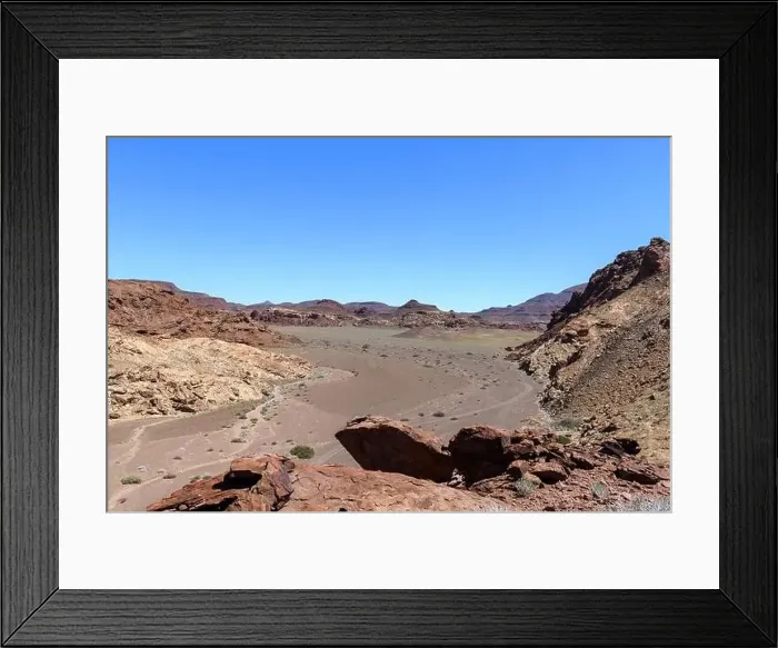Framed Print : Beautiful view of the African bush. African landscape with rocks Framed Print : Beautiful view of the African bush. African landscape with rocks