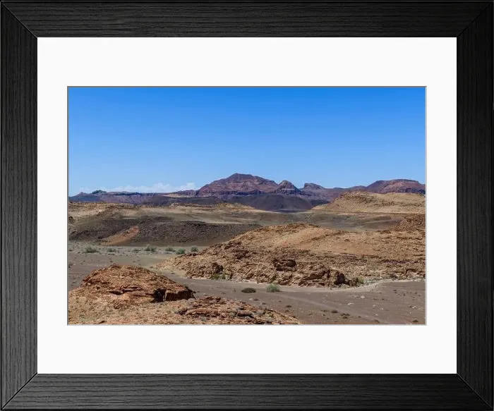 Framed Print : Beautiful view of the African bush. African landscape with rocks Framed Print : Beautiful view of the African bush. African landscape with rocks