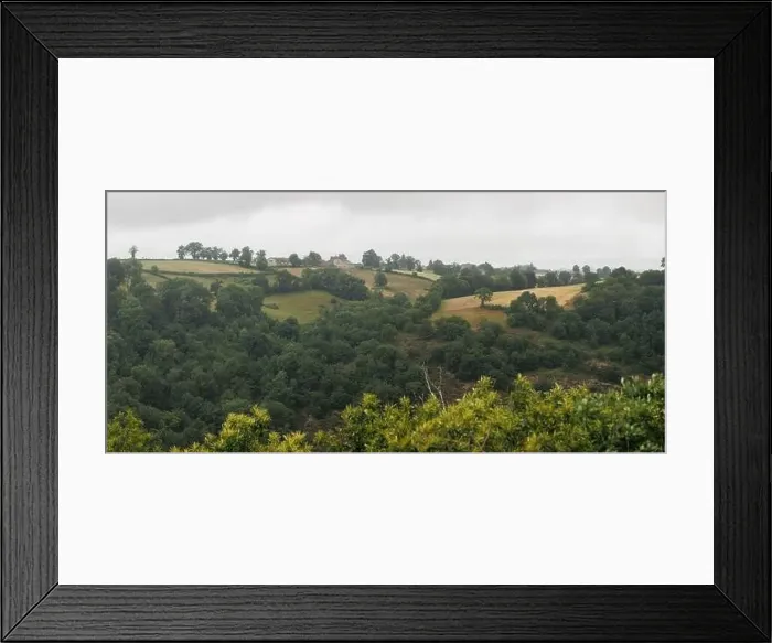Framed Print : Panoramic landscape in Aveyron France Framed Print : Panoramic landscape in Aveyron France