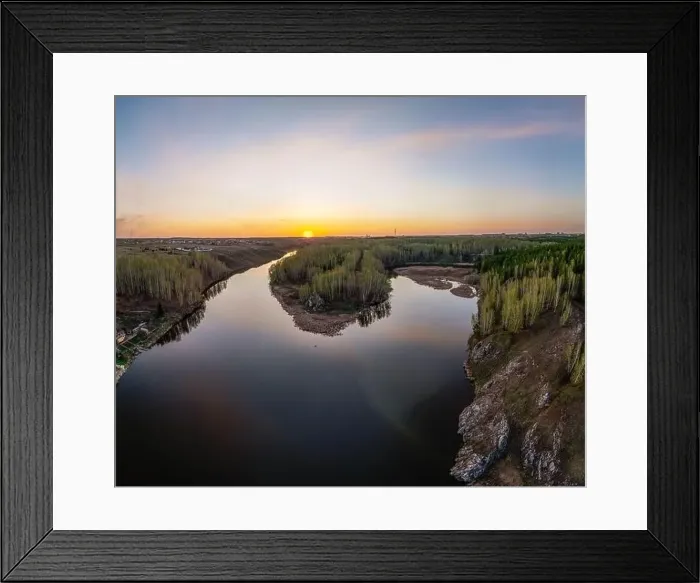 Framed Print : Confluence of the Iset and Kamenka rivers in the city Kamensk-Uralskiy Framed Print : Confluence of the Iset and Kamenka rivers in the city Kamensk-Uralskiy