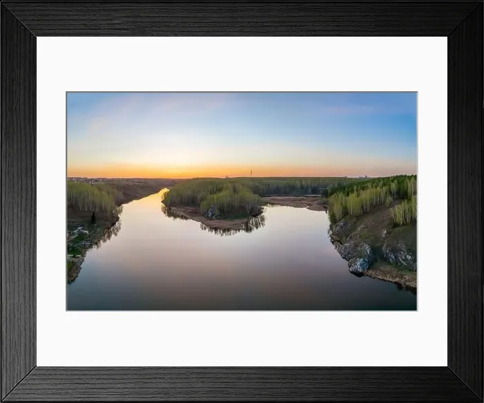 Framed Print : Confluence of the Iset and Kamenka rivers in the city Kamensk-Uralskiy Framed Print : Confluence of the Iset and Kamenka rivers in the city Kamensk-Uralskiy