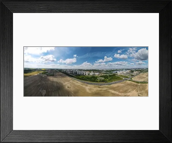 Framed Print : Agricultural fields on the outskirts of the city Framed Print : Agricultural fields on the outskirts of the city