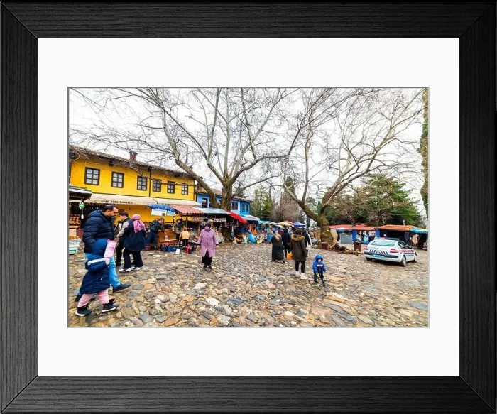 Framed Print : BURSA, TURKEY - MARCH 6, 2022: Cumalikizik Village in Bursa Framed Print : BURSA, TURKEY - MARCH 6, 2022: Cumalikizik Village in Bursa