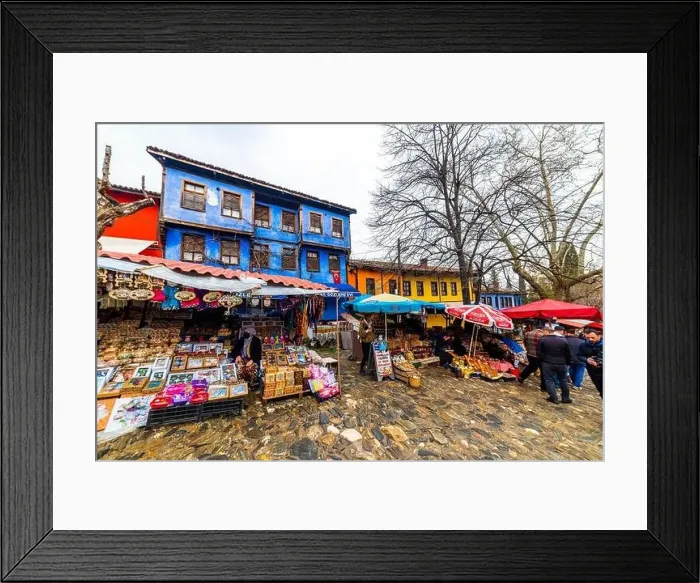 Framed Print : BURSA, TURKEY - MARCH 6, 2022: Cumalikizik Village in Bursa